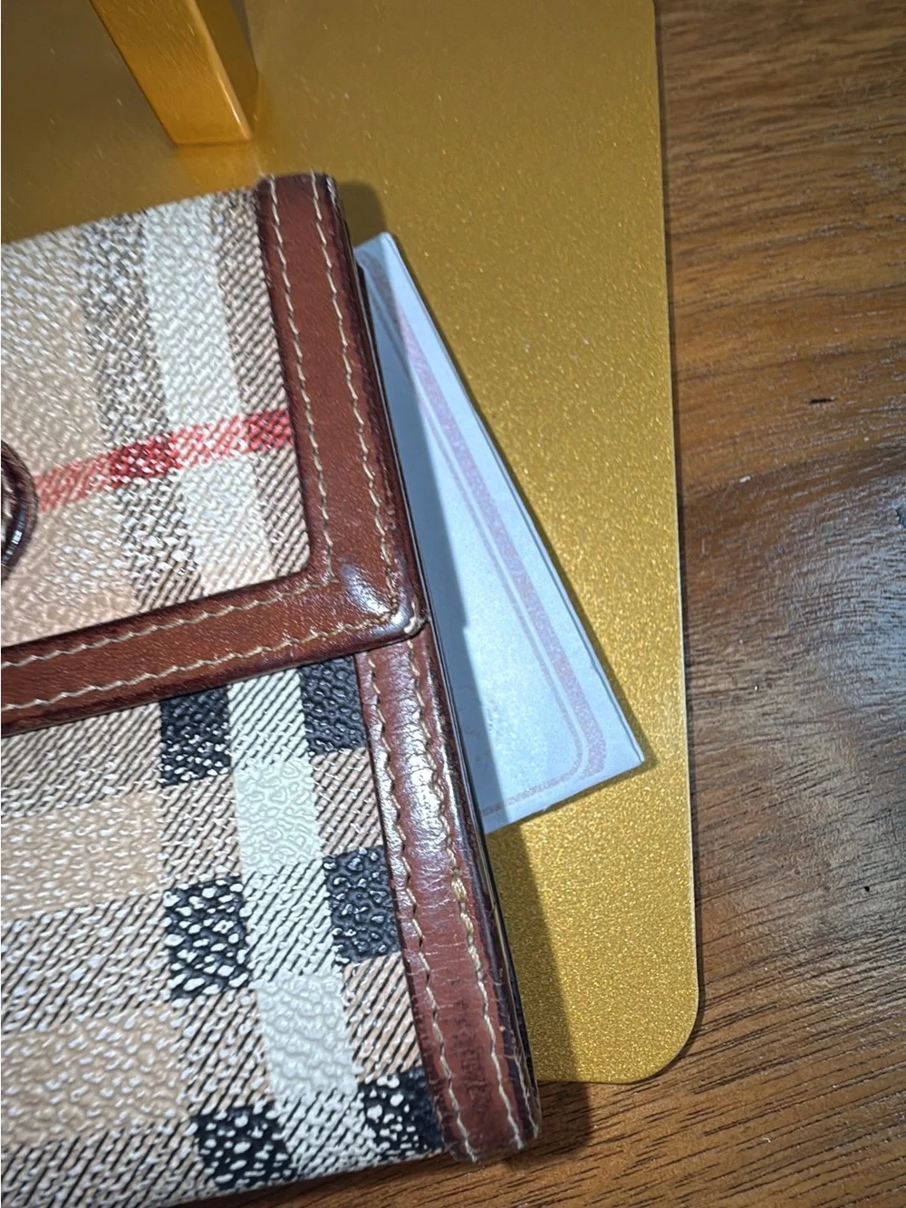 Burberrys vintage Nova check canvas wallet Authentication included